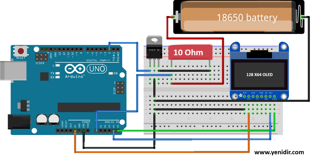 Arduino ile Basit Pil Kapasite Ölçer (mAh Tester) Arduino ile Basit Pil Kapasite Ölçer (mAh Tester)
