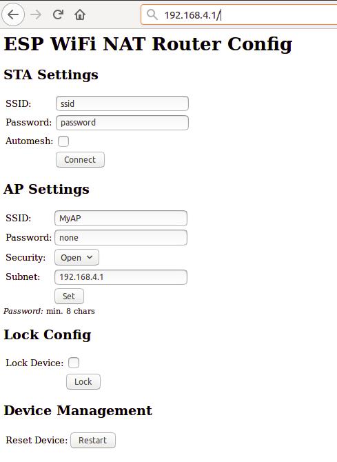 esp8266 wifi router web ayarları esp8266 wifi router web ayarları