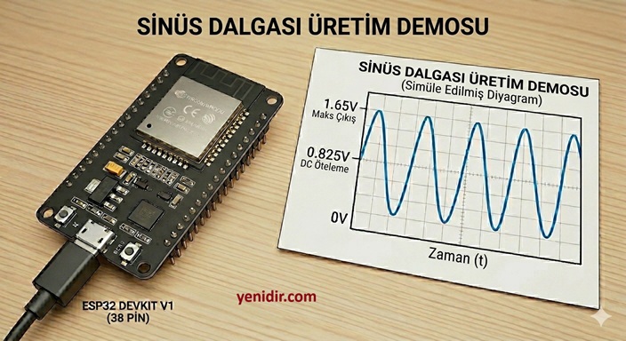 ESP32 Sinüs dalga resmi ESP32 Sinüs dalga resmi