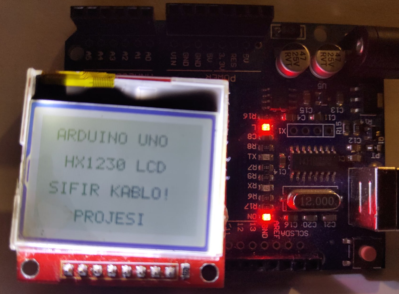 arduino hx1230 font yazı
