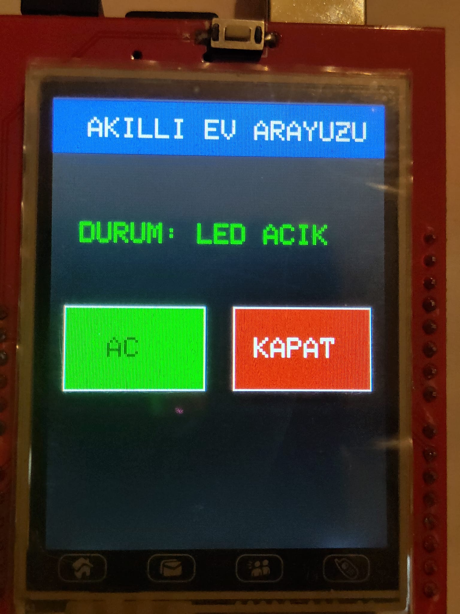 dokunmatik buton kontrolü