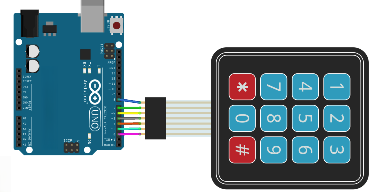 arduino keypad bağlantı şeması
