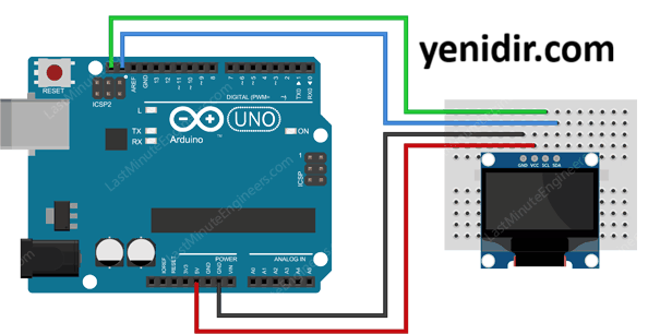 Arduino ssd1306 bağlantı şeması Arduino ssd1306 bağlantı şeması