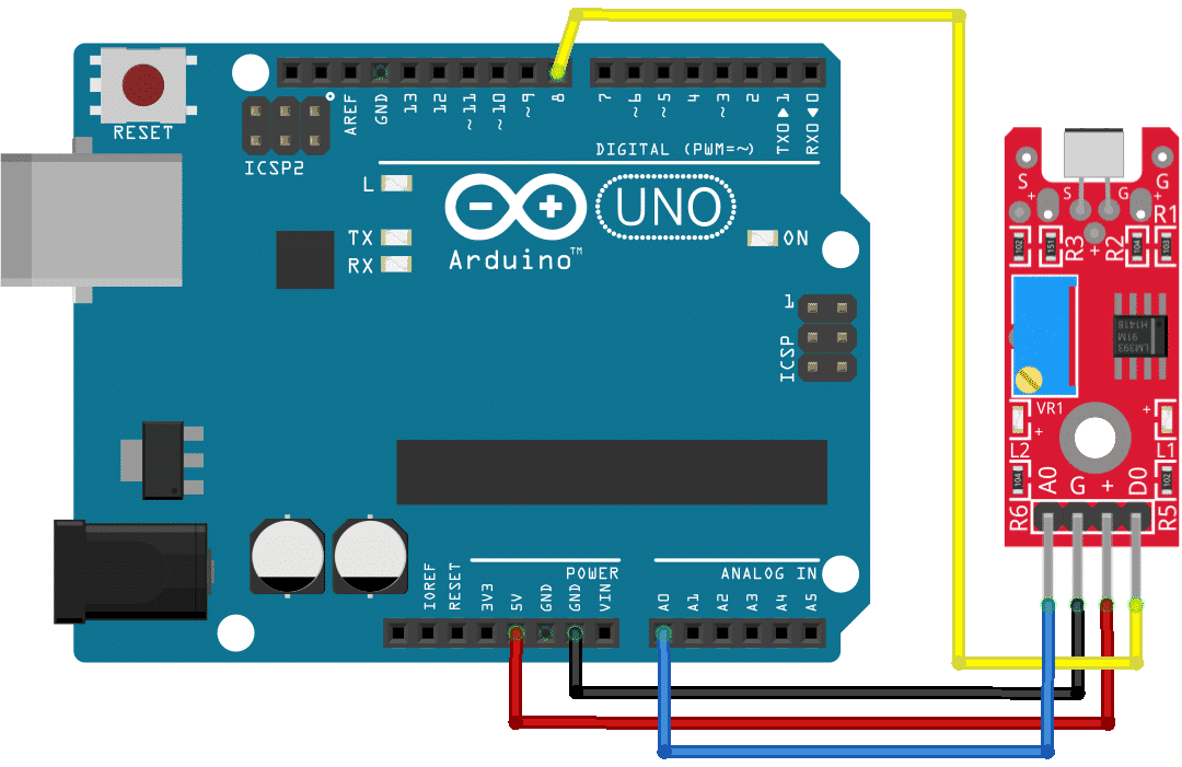 Arduino KY-038 Ses Sensörü Devre Şeması