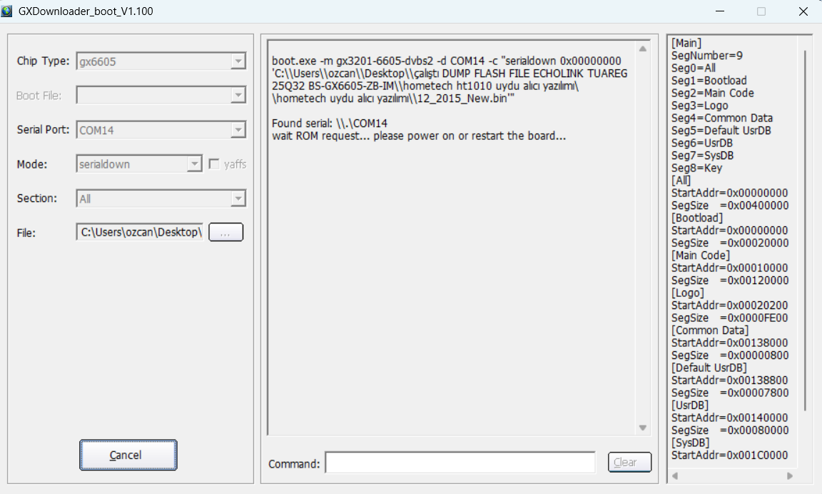 gx downloader yükleme başlangıç ekranı